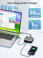 USB C Charger Block 200W[2026 Upgraded] GaN III 6 Port Fast Charging Station Hub (Black / 200W)