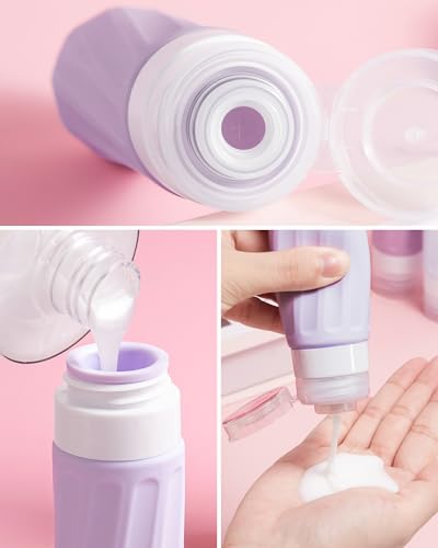 Travel Size Toiletries 8 Pack (3oz bottle 3oz jar / Lavender)