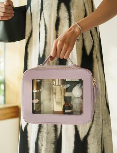 Clear Toiletry Bag 2 Pack (Purple / Dual Elegance)