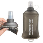 250ml Soft Flask TPU Foldable Running Hydration Flask (Grey-250ml)