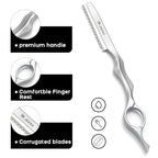 Hair Cutting Razor 6.89" with 10 Replacement Blades (Silver)