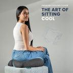 Cooling Seat Cushion for Tailbone Pain Relief (Cooling Black)