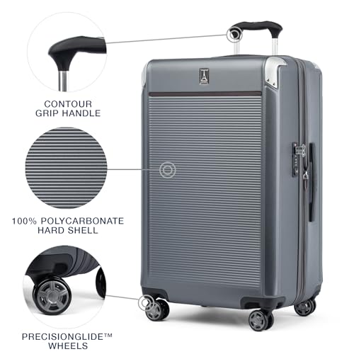 Platinum Elite Hardside Checked Luggage (Checked- Large 28-Inch / Vintage Grey)