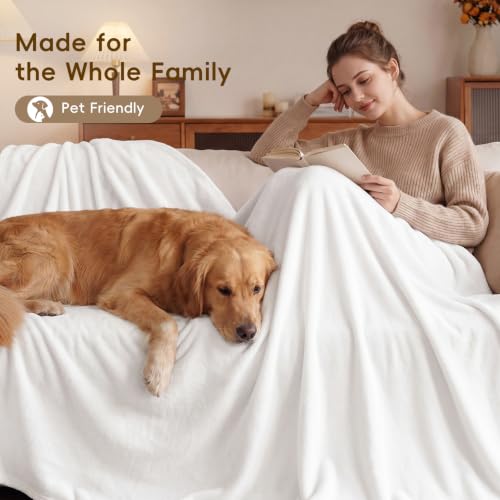 Fleece Blanket King 108"x90" (White / King(108" X 90"))