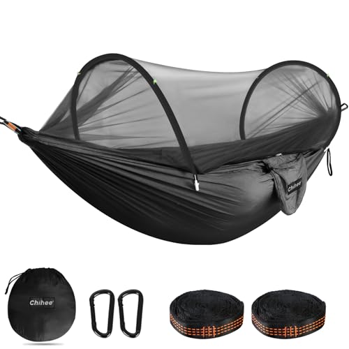 Ultra Light Travel Camping Hammock Pop (Black)