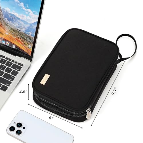 Electronics Travel Organizer Cord Case (Large / Black)