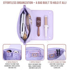 Hair Tools Travel Bag and Heat Resistant Mat 17" (Lilac)