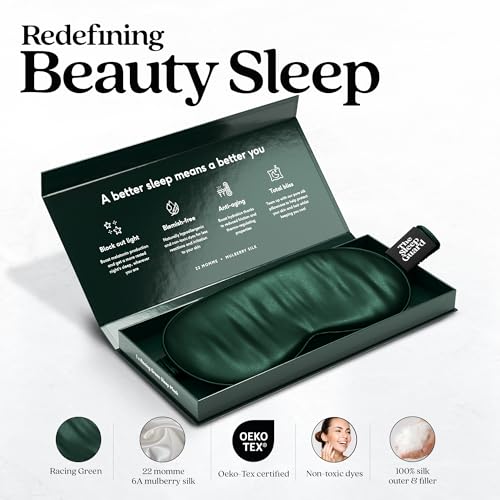 Pure Silk Sleep Mask [100% 6A Mulberry Silk (Racing Green)