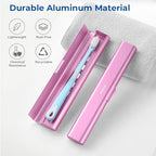 Aluminum Toothbrush Travel Case (Pink / 1 Pack (Standard))