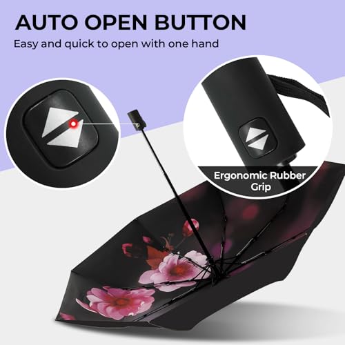 Compact Travel Umbrella (beauty plum (Auto))