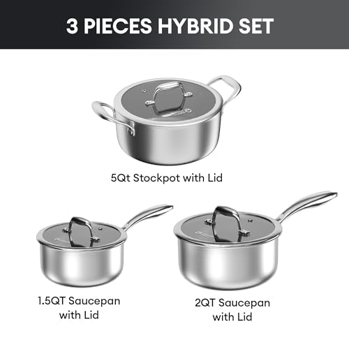 Hybrid Stainless Steel Pot Set
