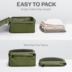 Compression Packing Cubes for Travel (6-Pack / Olive)