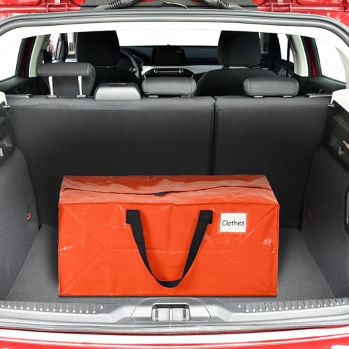4 Pcs 24 Gallon Extra Large Moving Bags Heavy Duty Storage Bag (24 Gallon / Orange)