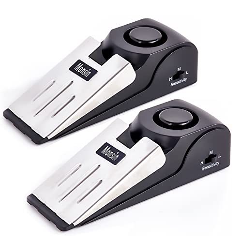 Door Stop Alarm (2 Pack / Black)