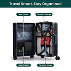 Zipperless Check in Suitcase (Jet Black)