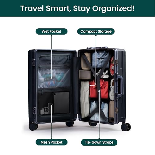 Zipperless Check in Suitcase (Jet Black)