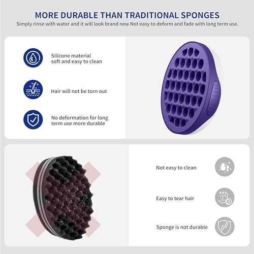 Silicone Curl Brush (Purple)