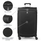 Crew Classic Softside Checked Luggage (Black / Checked Large)