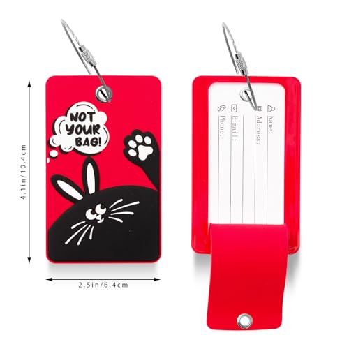 Funny Animal Luggage Tags Suitcases (Red)