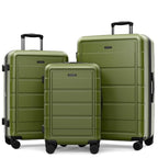 G Series Luggage set 3pcs (Olive Green / 3-Piece Set (20/24/28in))