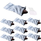 10 Pack Shoe Bags for Travel Satin Fabric Shoe Bag with Drawstring for Men Women Travel Protecting Storing Shoes (Grey)