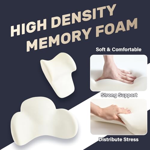 Lumbar Support and Headrest Pillow for Car (Gray-1)