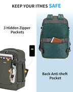 18" Travel Backpack Airlines Approved Personal Item Bag Women Grey Green (Grey Green / 18 inch underseat)