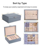 Small Jewelry Organizer for Women (Small-Grey)