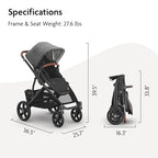 Vista V3 Convertible Single (Vista V3 Stroller / Greyson (Charcoal Mélange))
