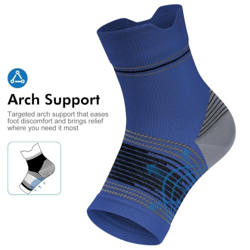 6 Pairs Compression Socks with Arch Support for Plantar Fasciitis (2 Black+2 Nude+2 Navy(6 Pairs) / Small (6 Pair))