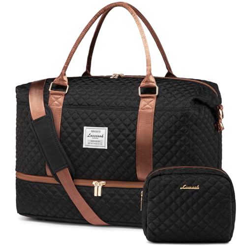 Travel Duffle Bag (Black&Brown / Large-2 Pcs)