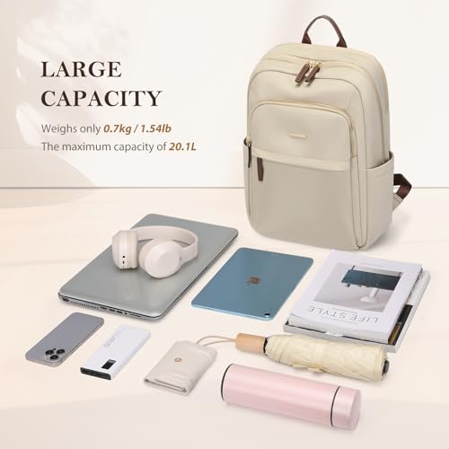 Travel Backpack for Women Personal Carry On Bag Business Weekender Hiking Multilayer Laptop Bag (Upgrade-apricot / 16 Inch)