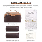 Travel Makeup Bag Organizer Cosmetic Bag (02-D-Brown)
