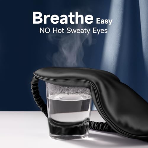 Sleep Mask 100% Pure Mulberry Silk (Black)