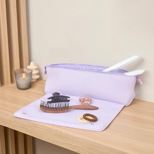 Hair Tools Travel Bag and Heat Resistant Mat 17" (Lilac)