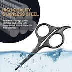 4.7 inch small nose hair scissors (Black)