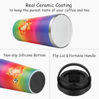 Insulated Coffee Mug with Ceramic Coating (FootballCat)