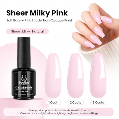 Beetles Pink Gel Polish (B - Creme Pink | Barely Pink)