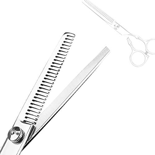 Hair Cutting Scissors Professional Home Haircutting Barber (Silver)