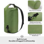 5/10/25/30/40L Waterproof Dry Bag, Small Lightweight Roll Top Dry Bag Backpack w/Waterproof Phone Case, Kayaking, Travel, Hiking, Fishing, Tubing, Camping, the Beach, Men/Women (Green) (5/10l Green / 5L)
