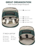 Laptop Backpack for Women (Deepgreen / 17-Inch)