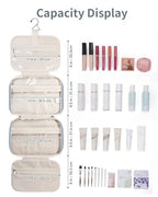 Travel Toiletry Bag for Women (A-Greyish Blue / Large)