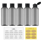 3.4 oz Travel Bottles for Toiletries (Black)