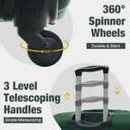 Softside Luggage Set Softshell Lightweight 3 Piece Spinner Suitcase (Softside Luggage(22/26/30) / Dark Green)