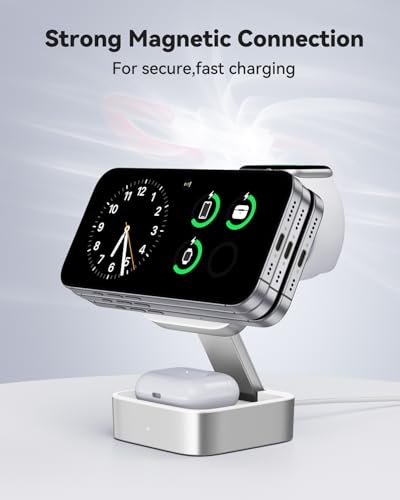 3 in 1 Wireless Charging Station for Apple Devices (White)