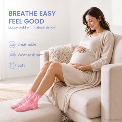 Ankle Compression Socks Women Men Plantar Fasciitis Relief 5 Pairs (Large / White-multi Color Mix(5 Pairs))