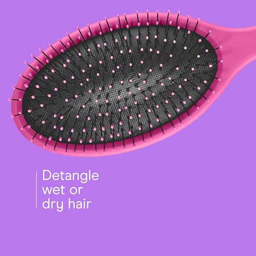 Detangling Hair Brush Set (Blue,Pink,Grey / 3 Count Full Size)
