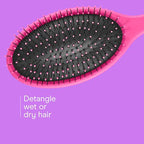 Detangling Hair Brush Set (Blue,Pink,Grey / 3 Count Full Size)