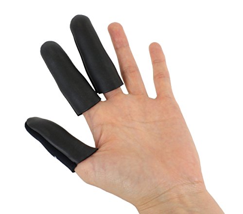 Heat Shield Professional High Heat Resistant Finger Protection Guards for Curling & Flat Irons (3 Count (Pack of 1) / Black)