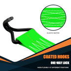 6 Pack 2 inch Ratchet Straps Heavy Duty J Hook 2 in x 15ft with Strong Ratcheting (Green)